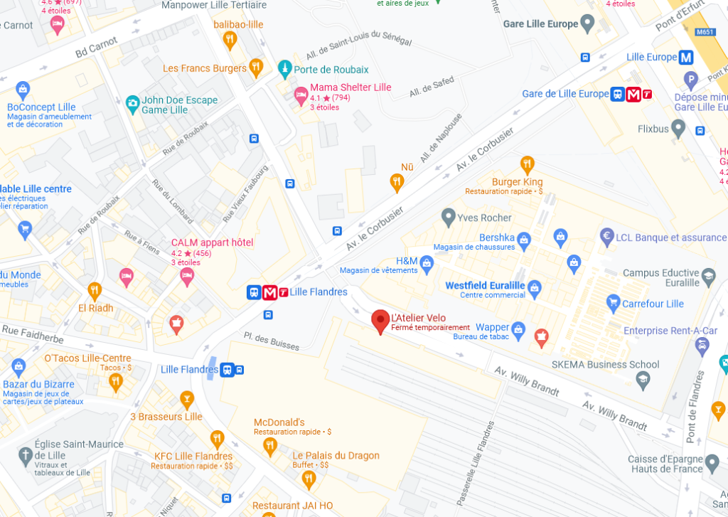 Adresse de notre atelier vélo